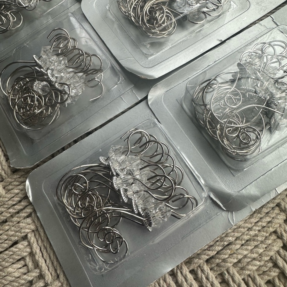 Pier 1 Silver Ornament Hooks 6 Sets of 16